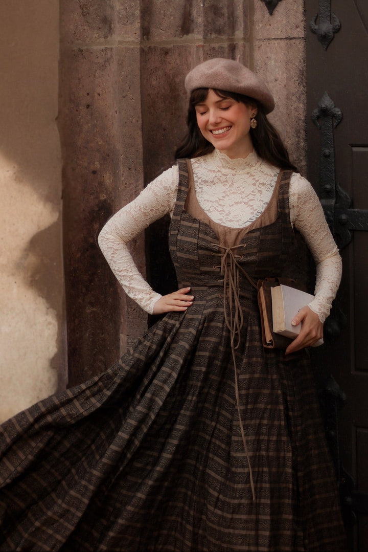 Alisa 25 | lace up linen dress