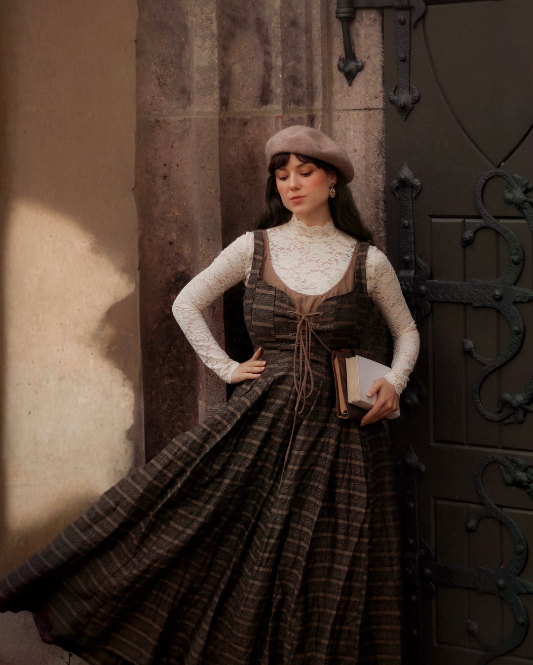 Alisa 25 | lace up linen dress