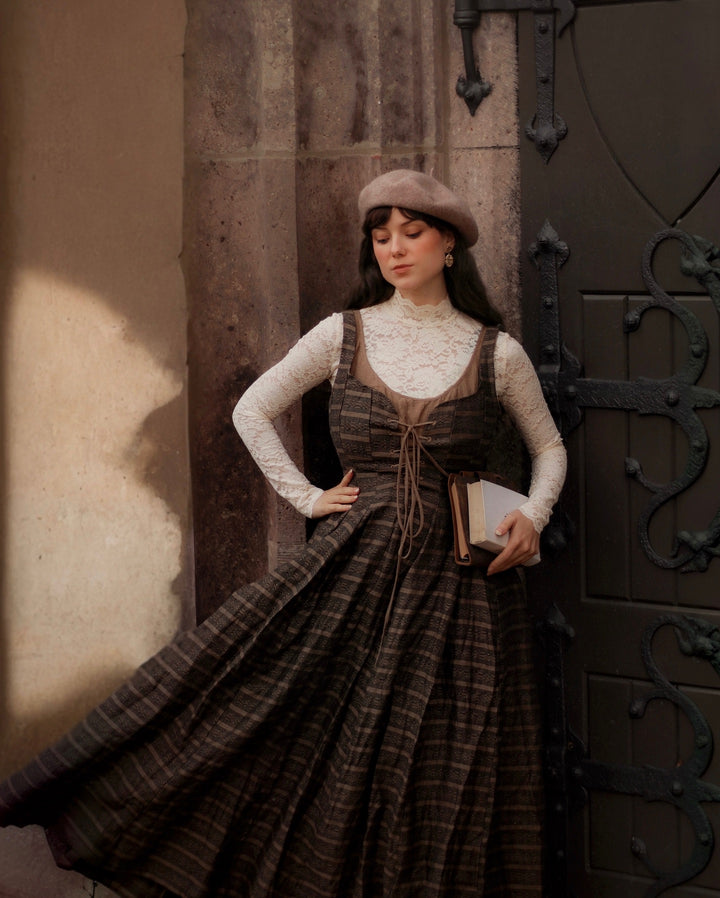 Alisa 25 | lace up linen dress