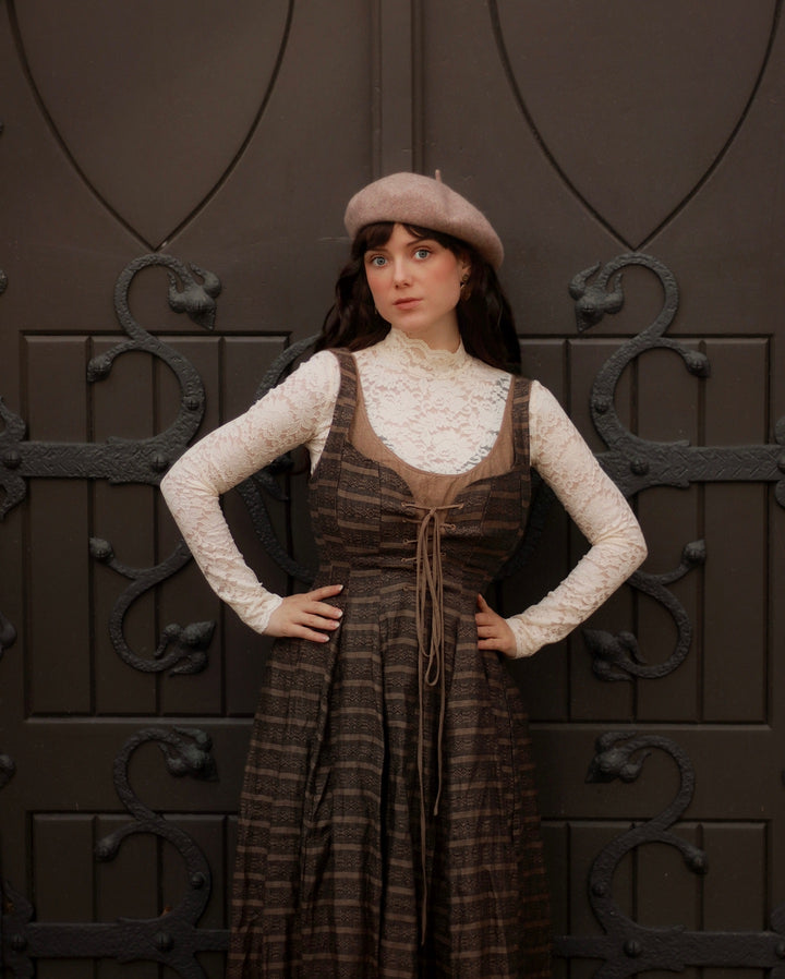 Alisa 25 | lace up linen dress