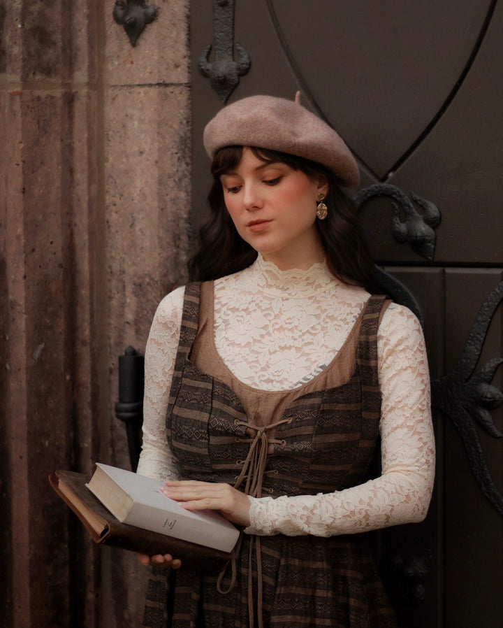 Alisa 25 | lace up linen dress