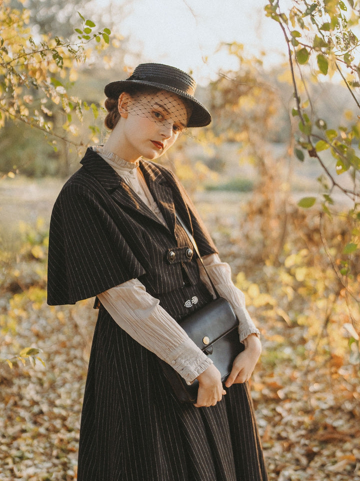 Clarise 22 |Retro Wool Skirt & Cape (2 pieces)