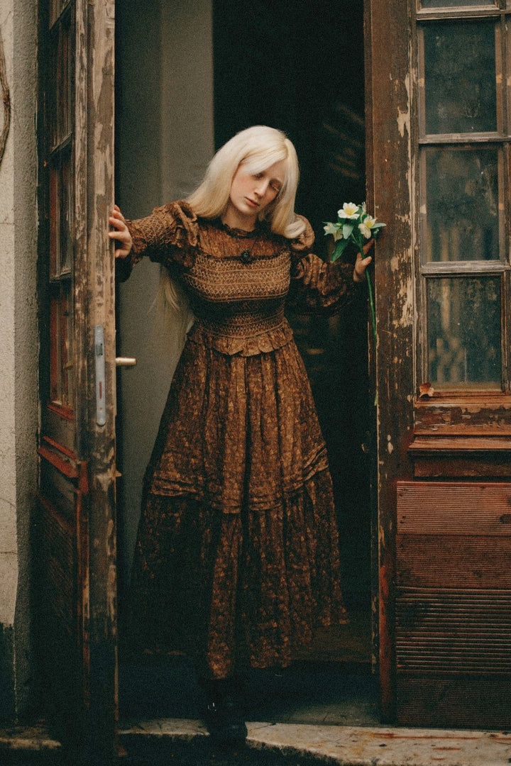 Jane 33 |Edward Smocking Linen Dress Chemise