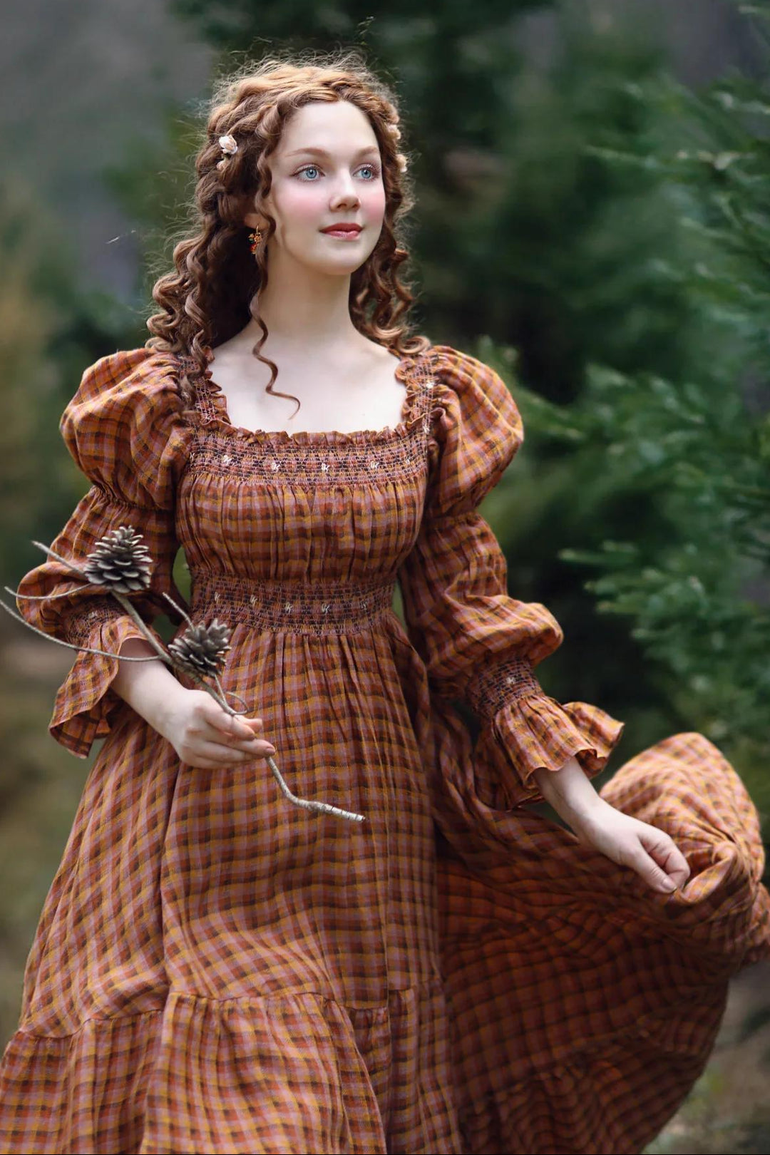 Cloud 21 | smocking embroidery linen dress