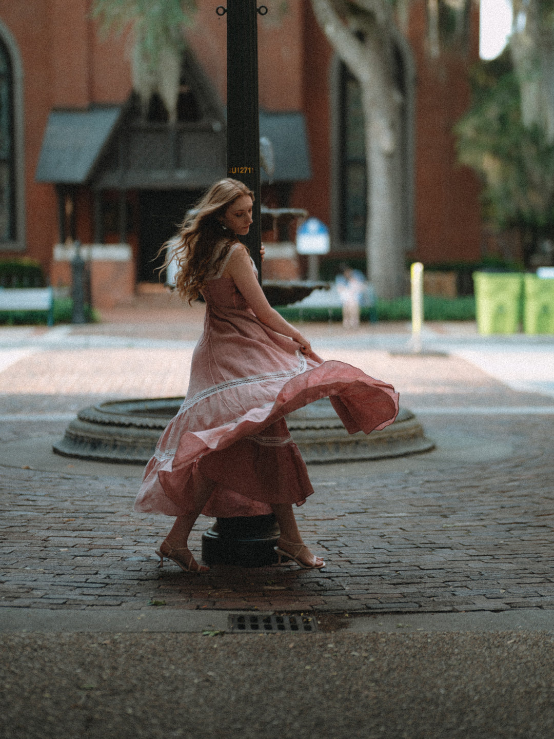 Cherry Tree 25 | Lace Linen flared dress