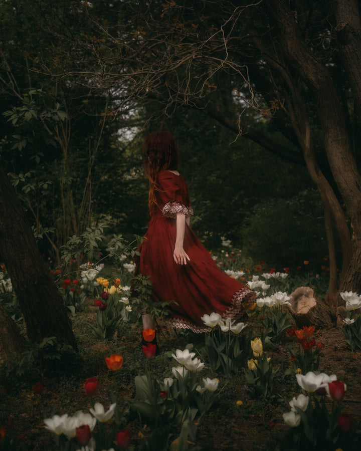 Elowen 27 | Lace Linen dress gown ( 2 way to wear )