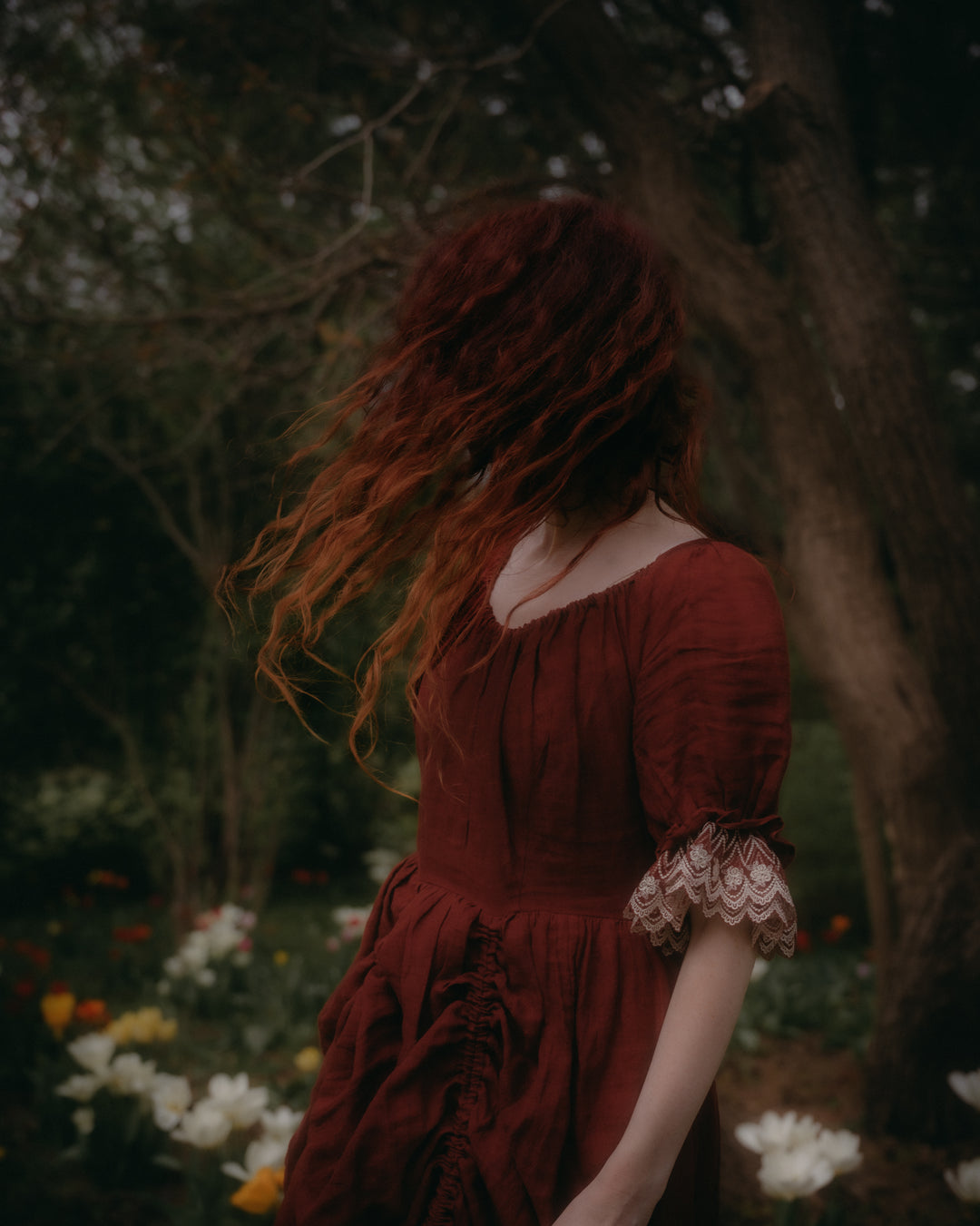 Elowen 27 | Lace Linen dress gown ( 2 way to wear )