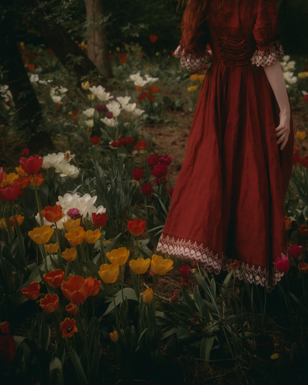 Elowen 27 | Lace Linen dress gown ( 2 way to wear )