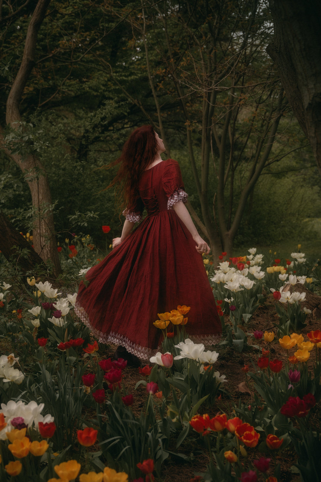 Elowen 27 | Lace Linen dress gown ( 2 way to wear )