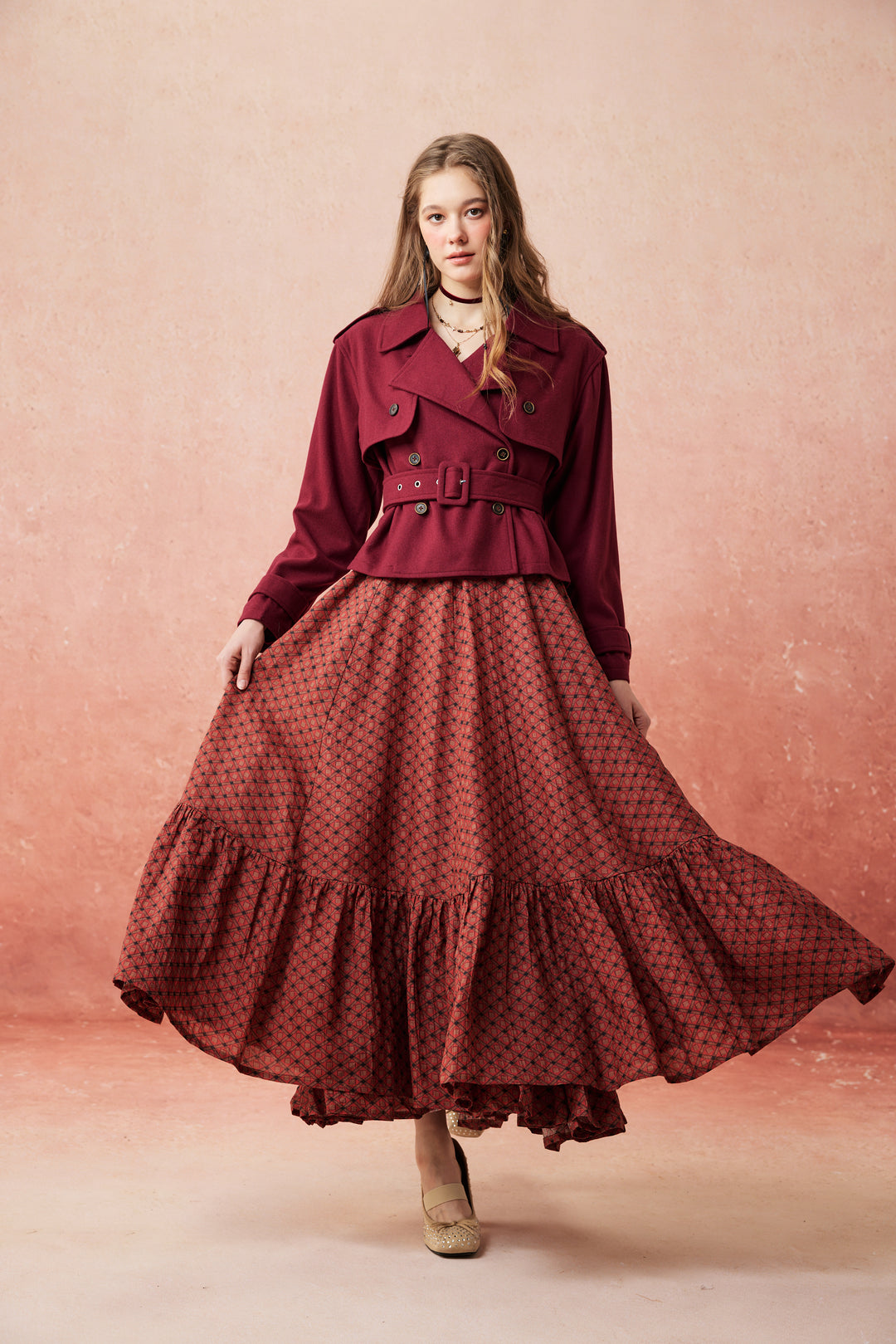 Moira 21 | 100% wool cropped trench coat