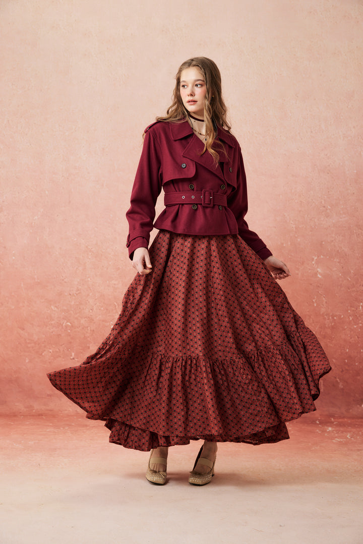 Moira 21 | 100% wool cropped trench coat