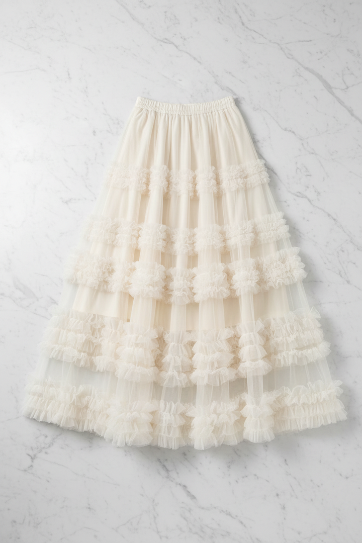 Lilypond 13 | 100% Wool Cable Knit Tiered Dress with scarf