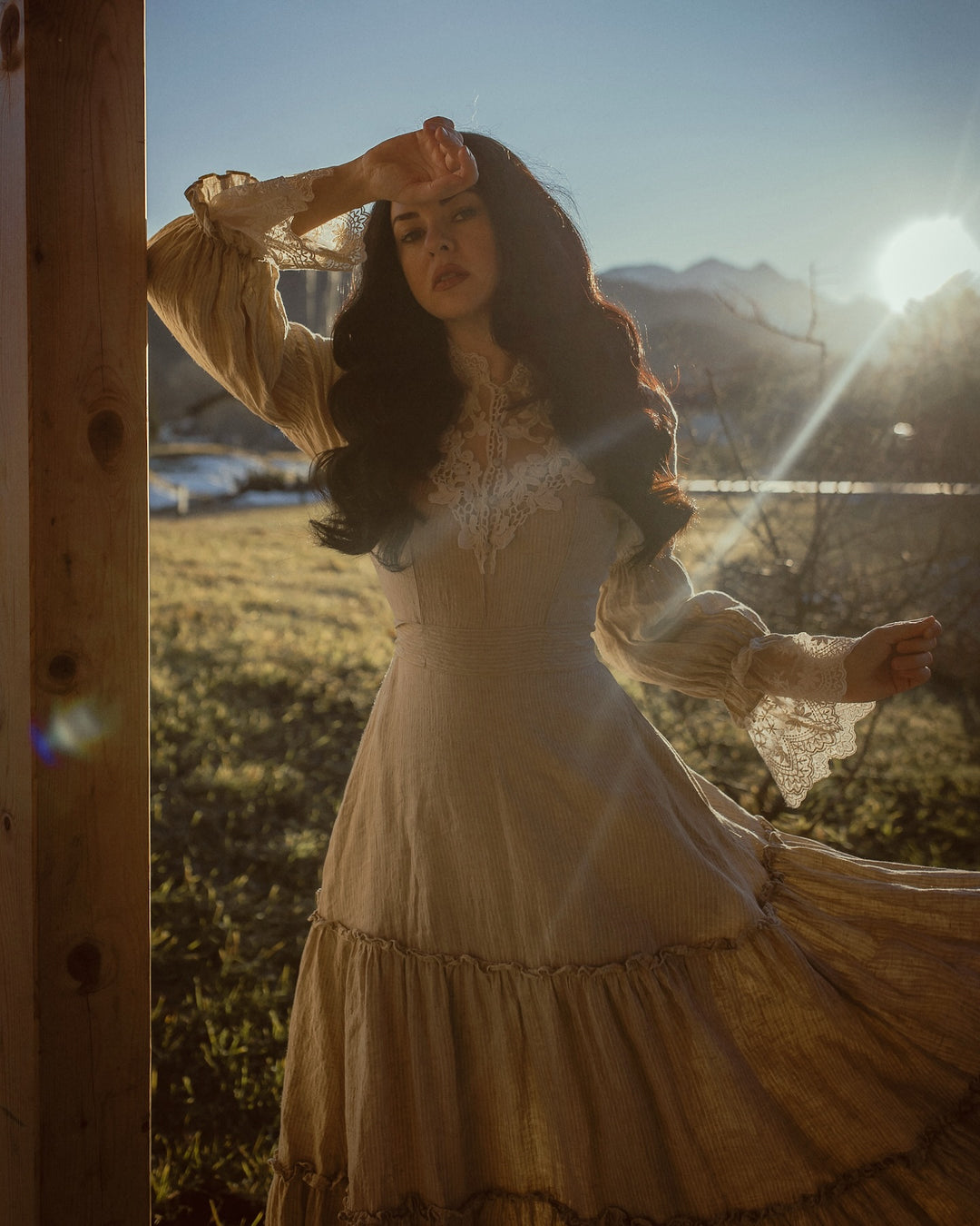 Leona 21 | Lace Maxi Linen Dress