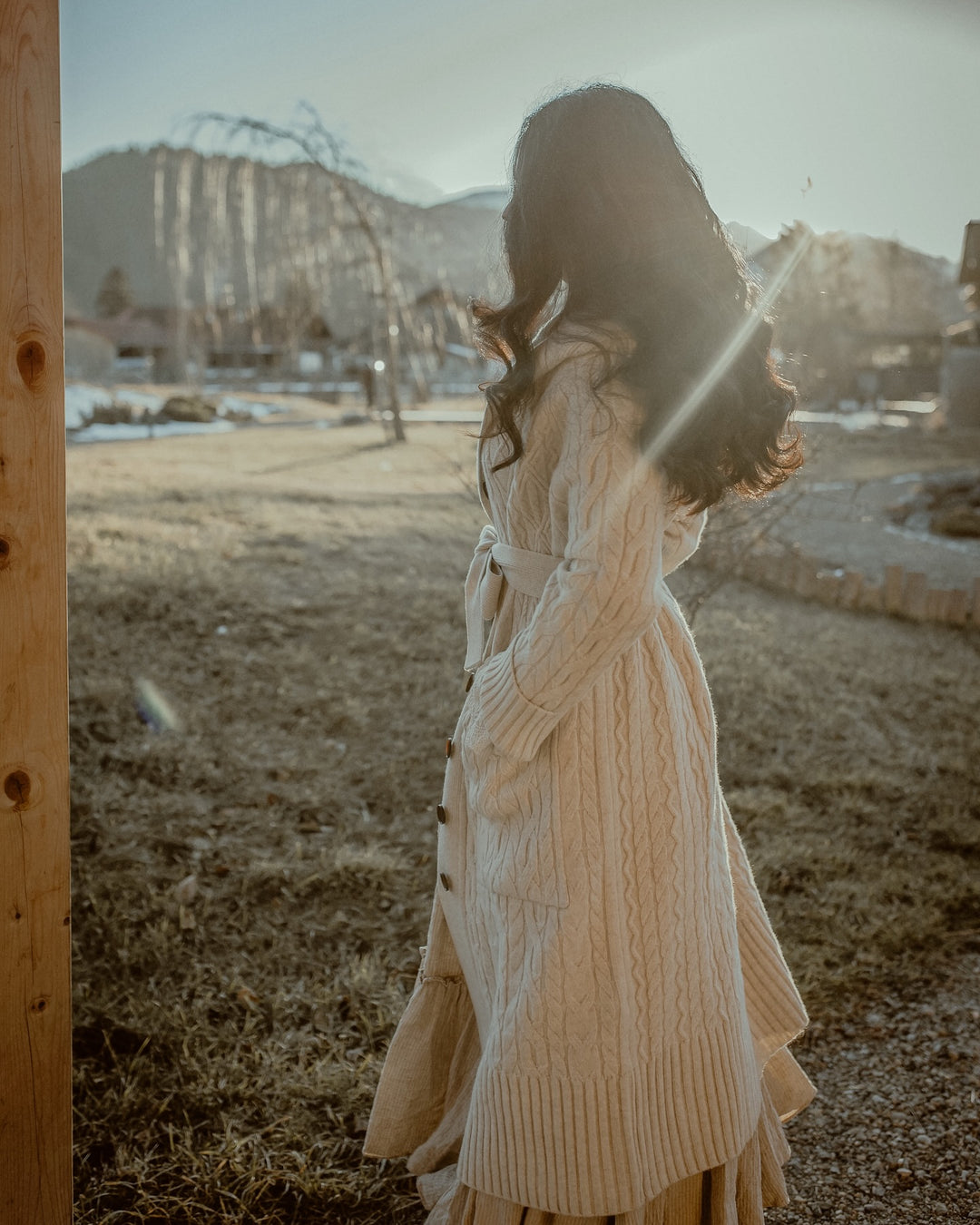 Hudson 15 | 100% wool hooded cardigan coat