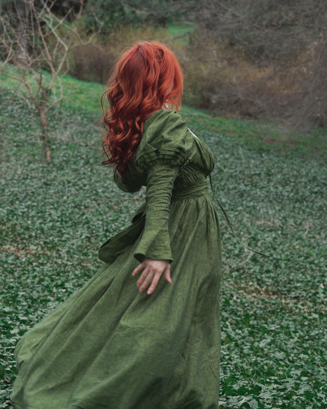 Paisley 11 | Elegant Floral Linen Dress