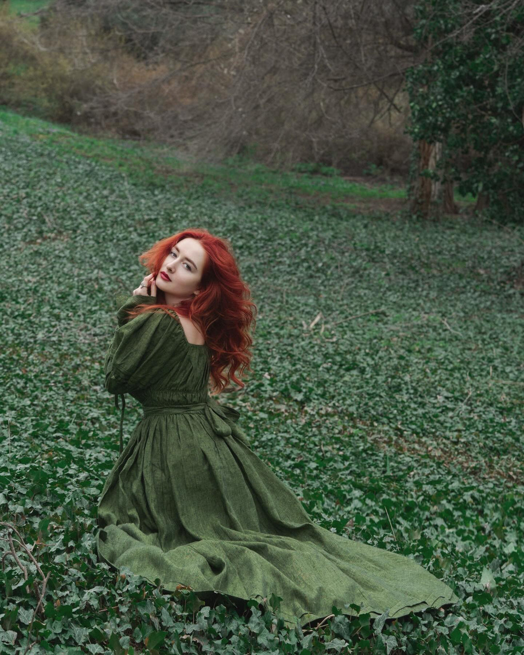 Paisley 11 | Elegant Floral Linen Dress