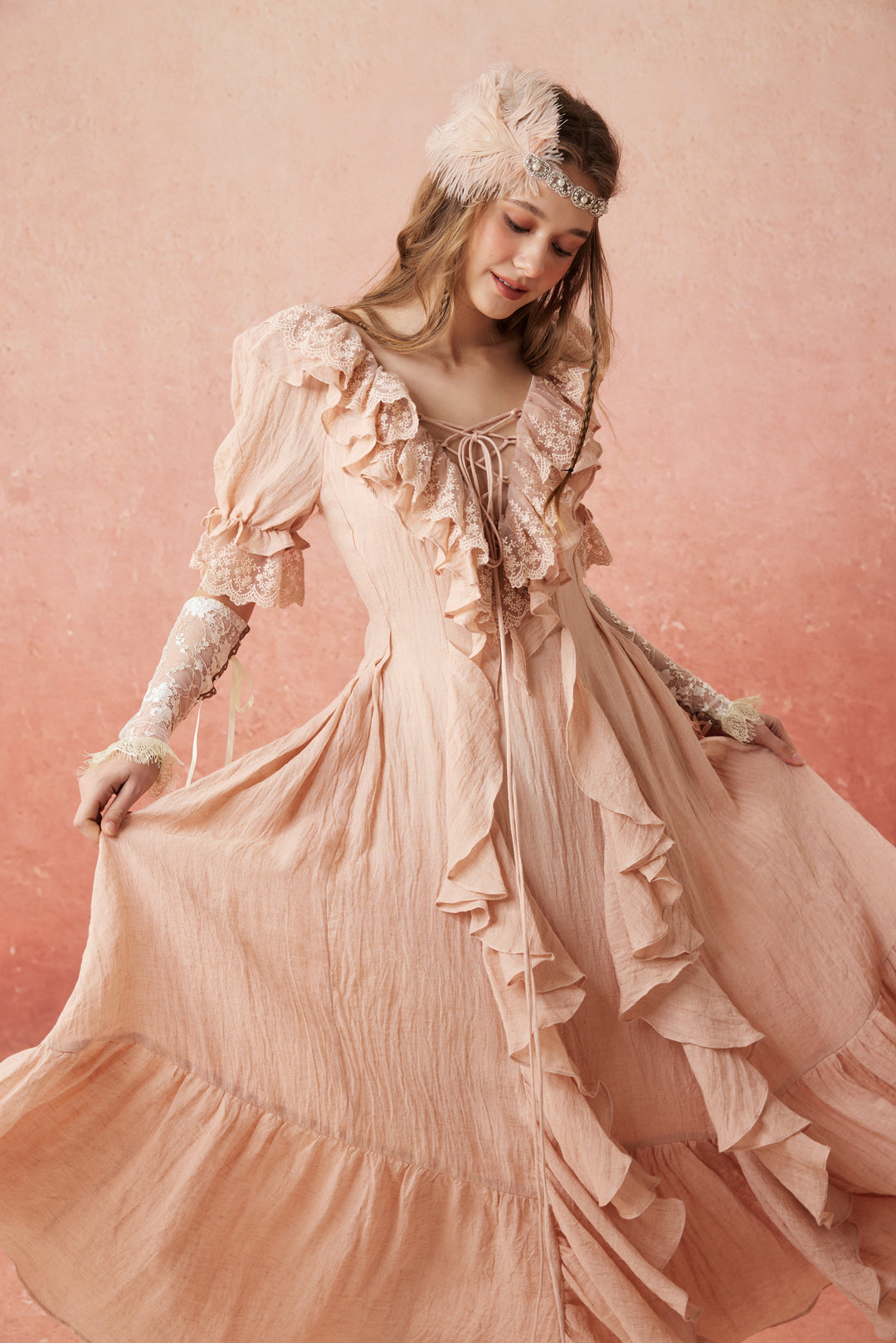 Dewdrops 16 | Maxi Linen Dress Gown