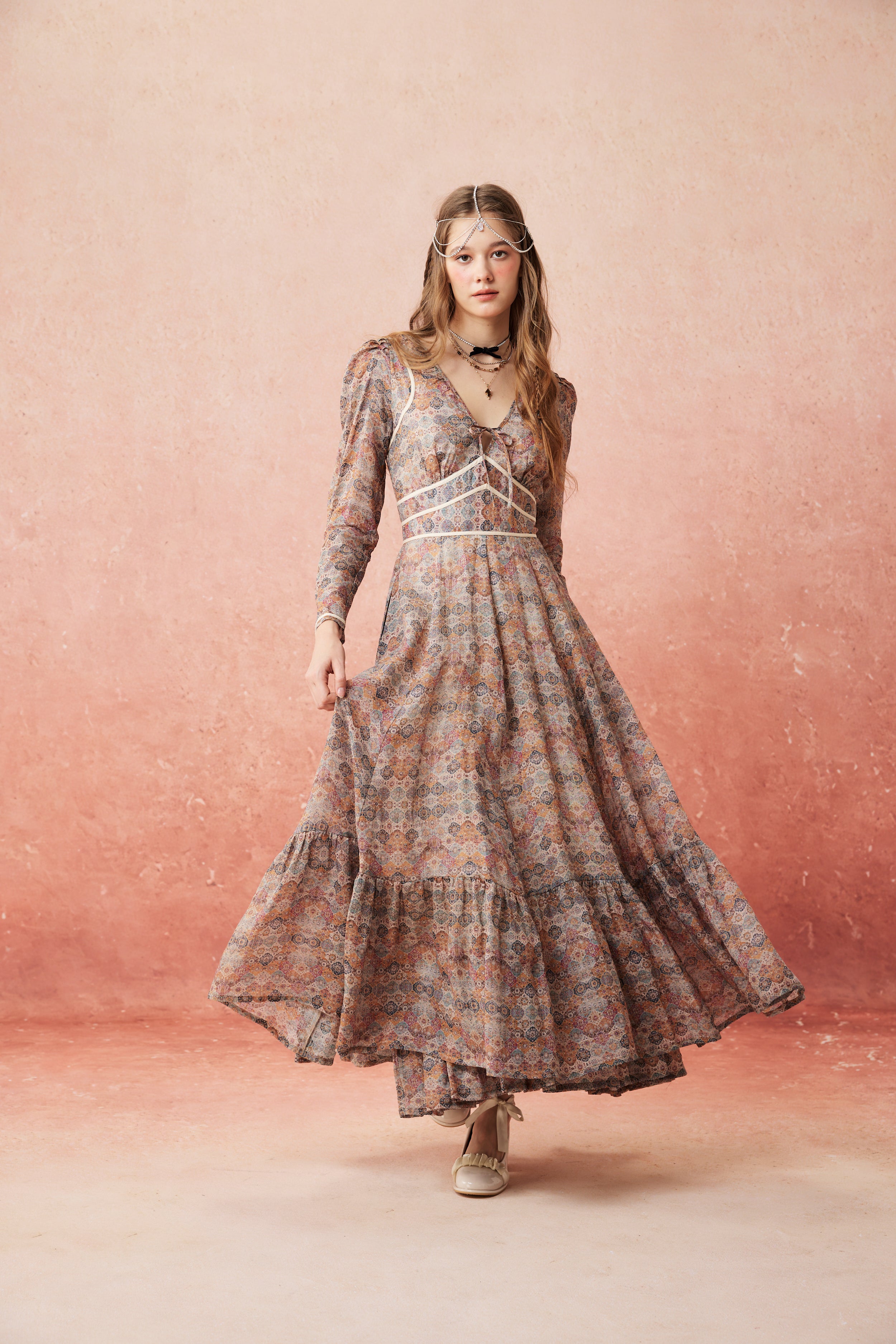 Chelse 19 |Longsleeved Linen Dress Gown – Linennaive