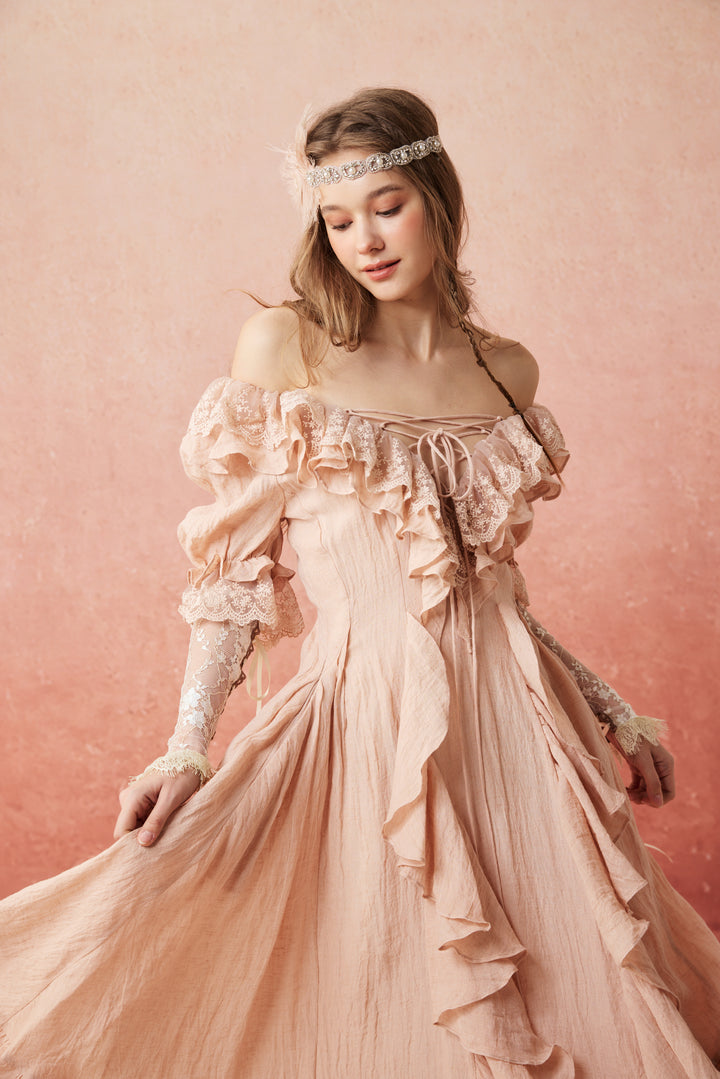 Dewdrops 16 | Maxi Linen Dress Gown