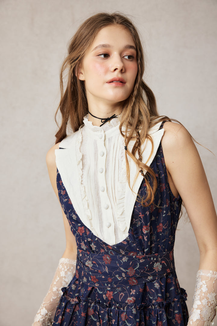 Úrsula 24 | Vintage linen Tiered Dress