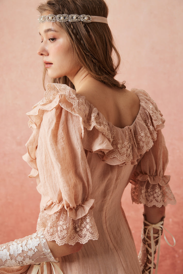 Dewdrops 16 | Maxi Linen Dress Gown