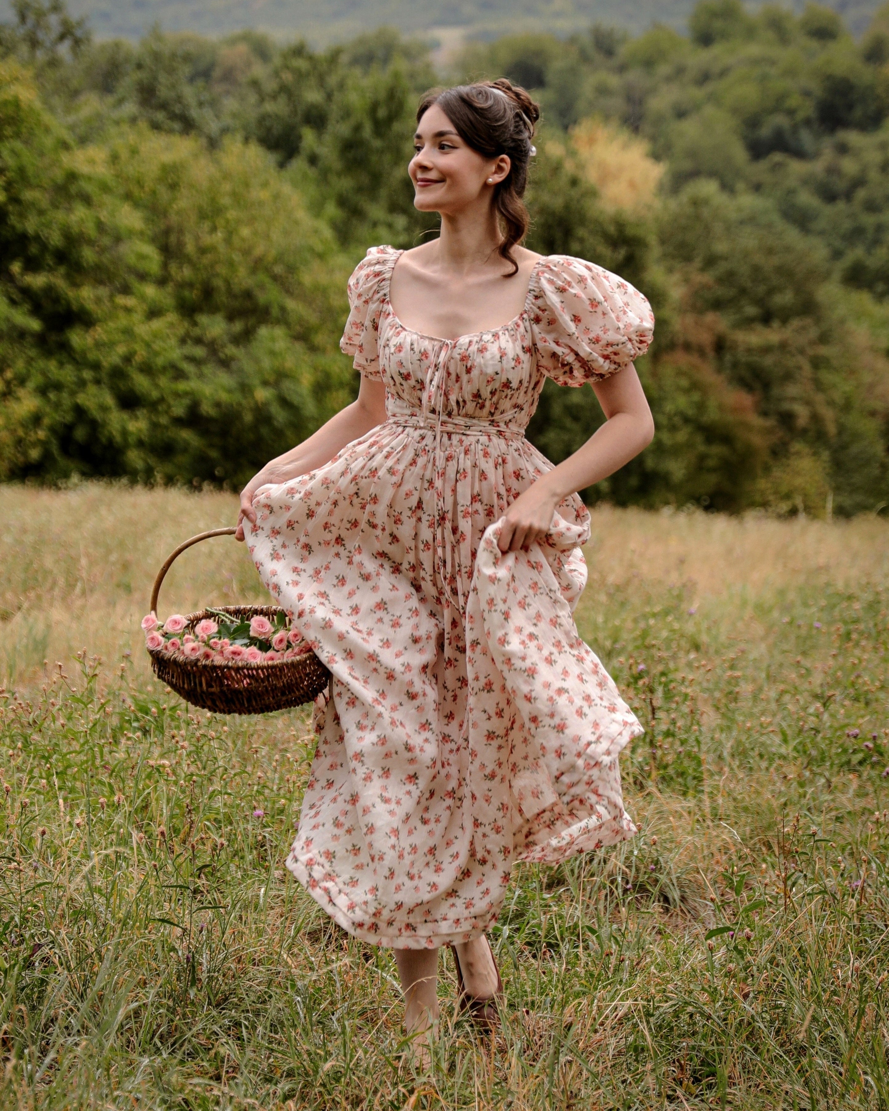 Alice 19 | Floral linen dress – Linennaive