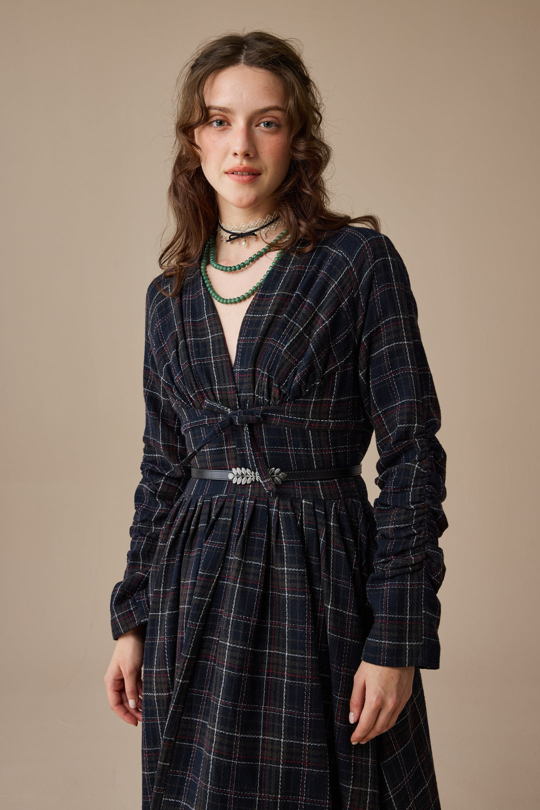 Bette 24 |Gingham 100% Wool Dress