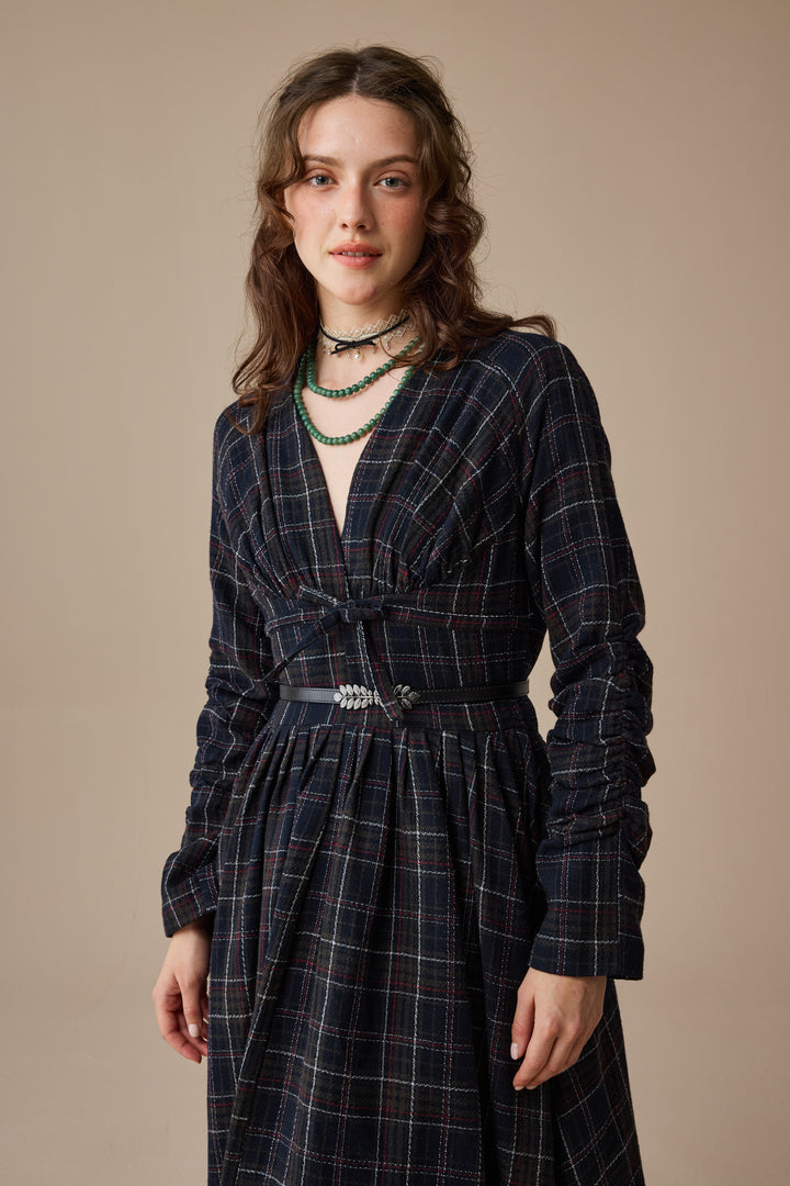 Bette 24 |Gingham 100% Wool Dress