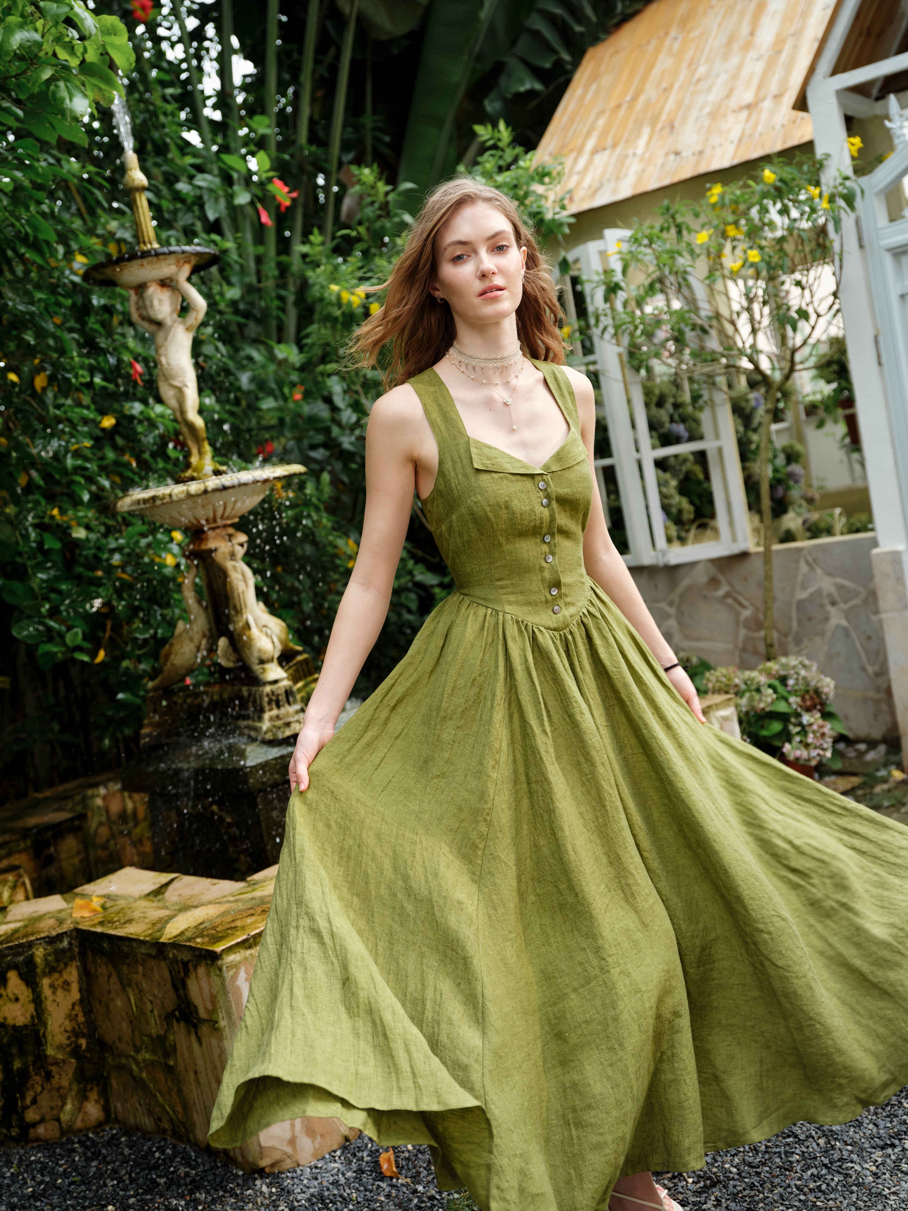 Summer 18 | The Avocado & Cream Linen Dress – Linennaive