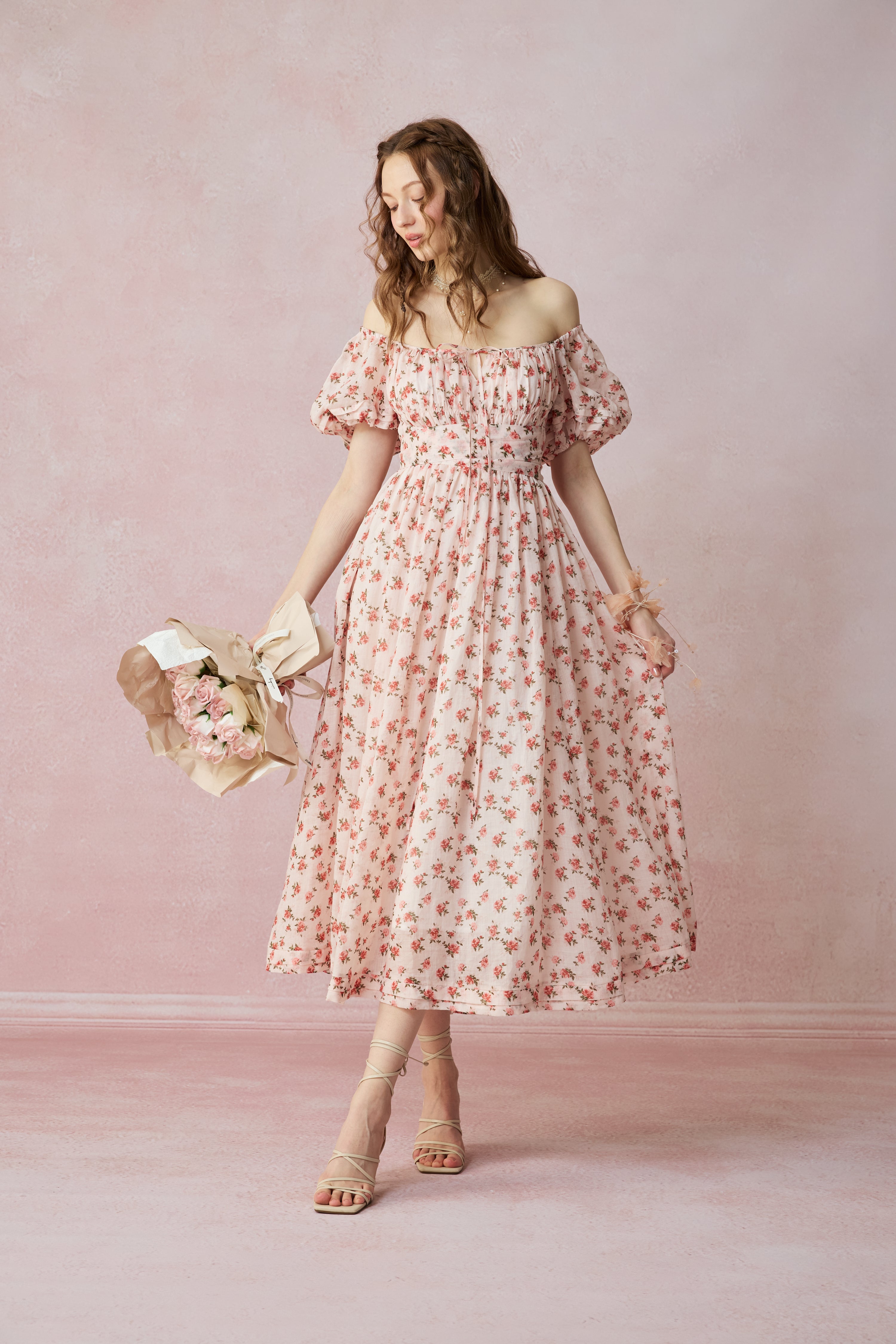Alice 19 | Floral linen dress – Linennaive