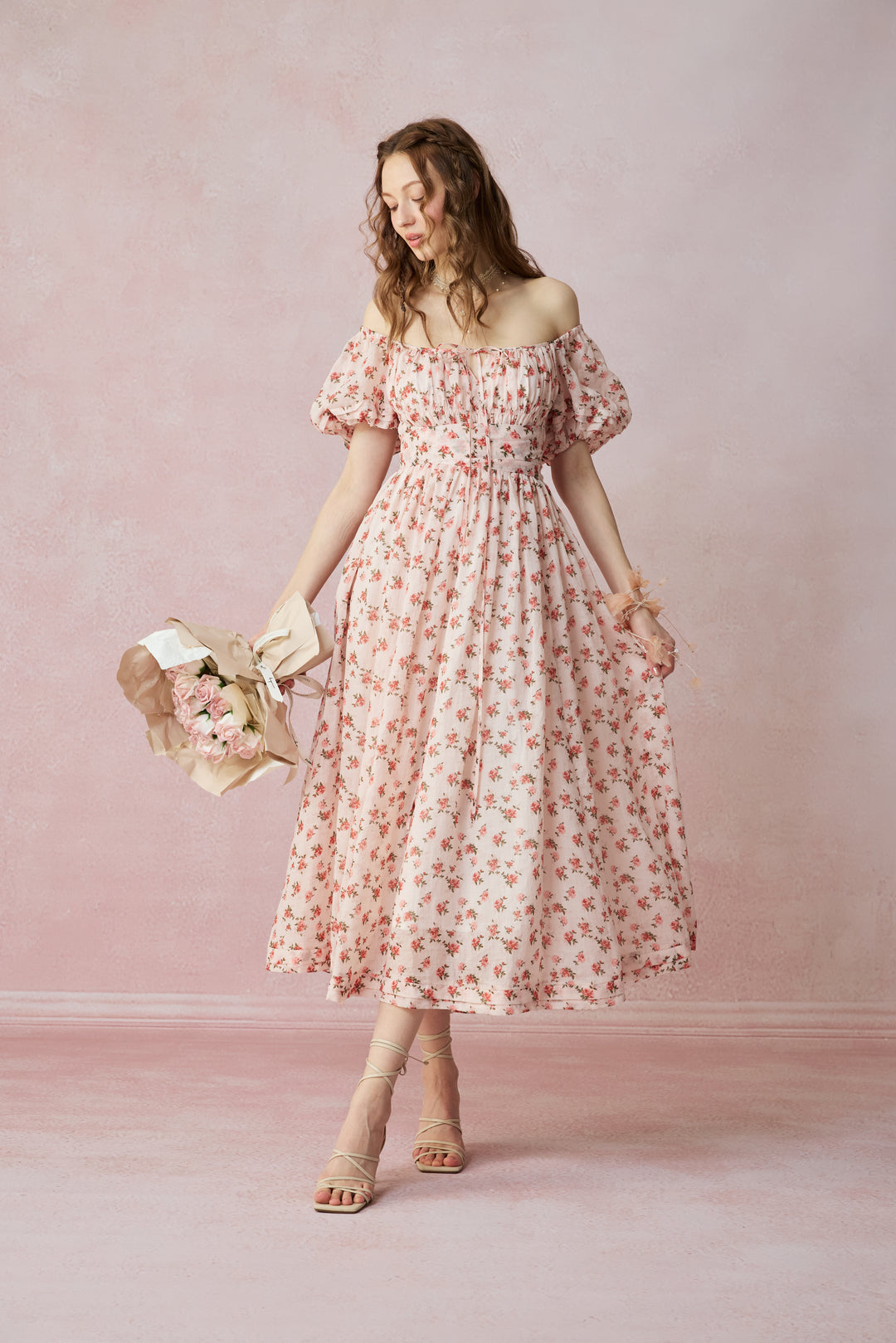 linen dress size 20 BERGAMOTE 20 |Floral Linen Dress White / S