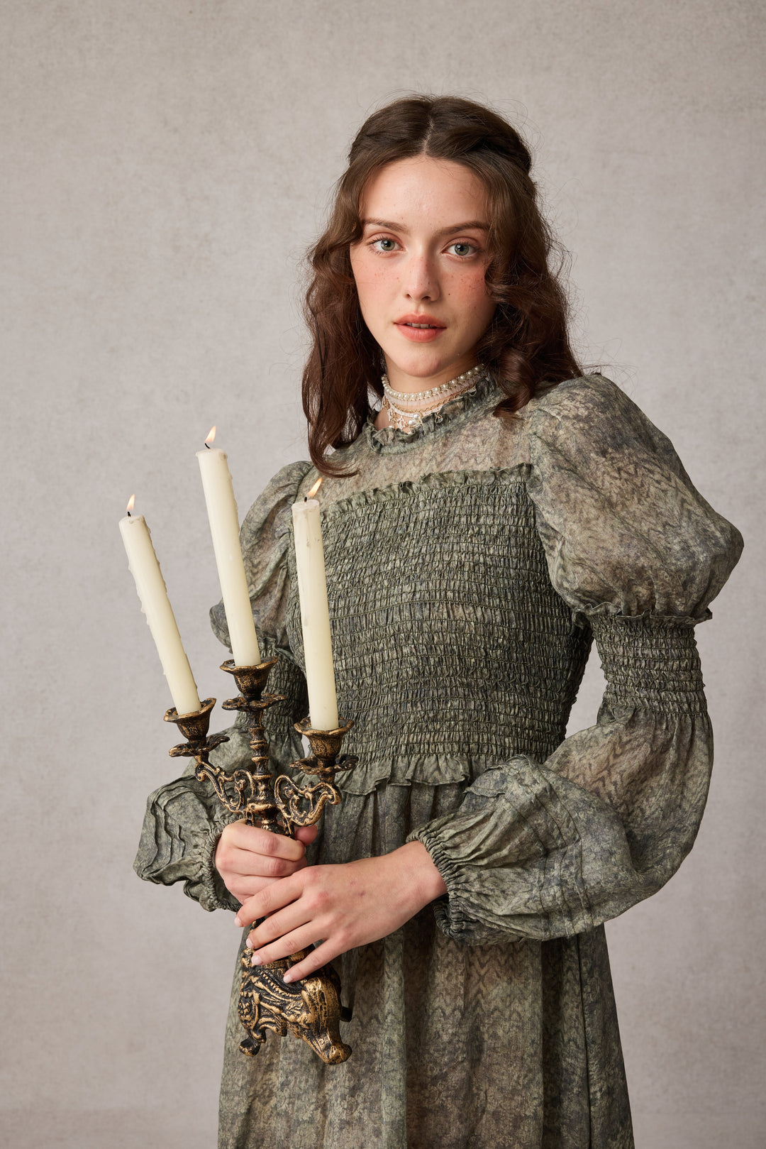 Jane 33 |Edward Smocking Linen Dress Chemise