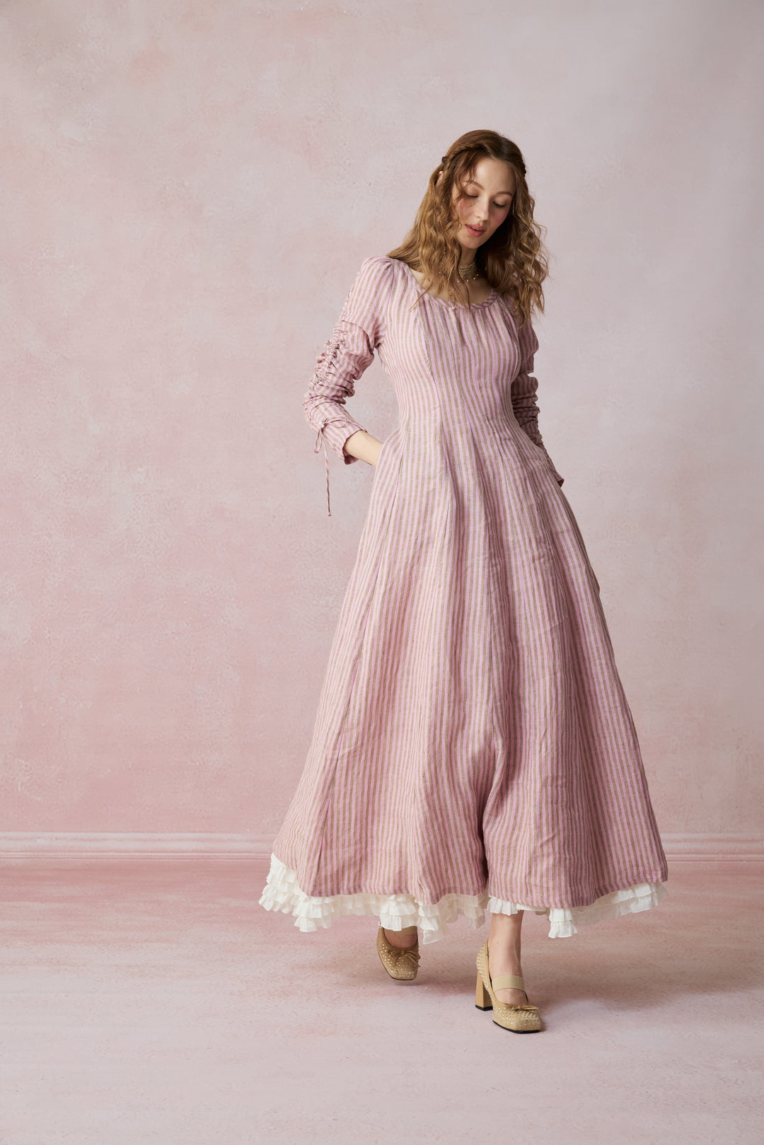Crystal 17 | Victorian maxi linen dress