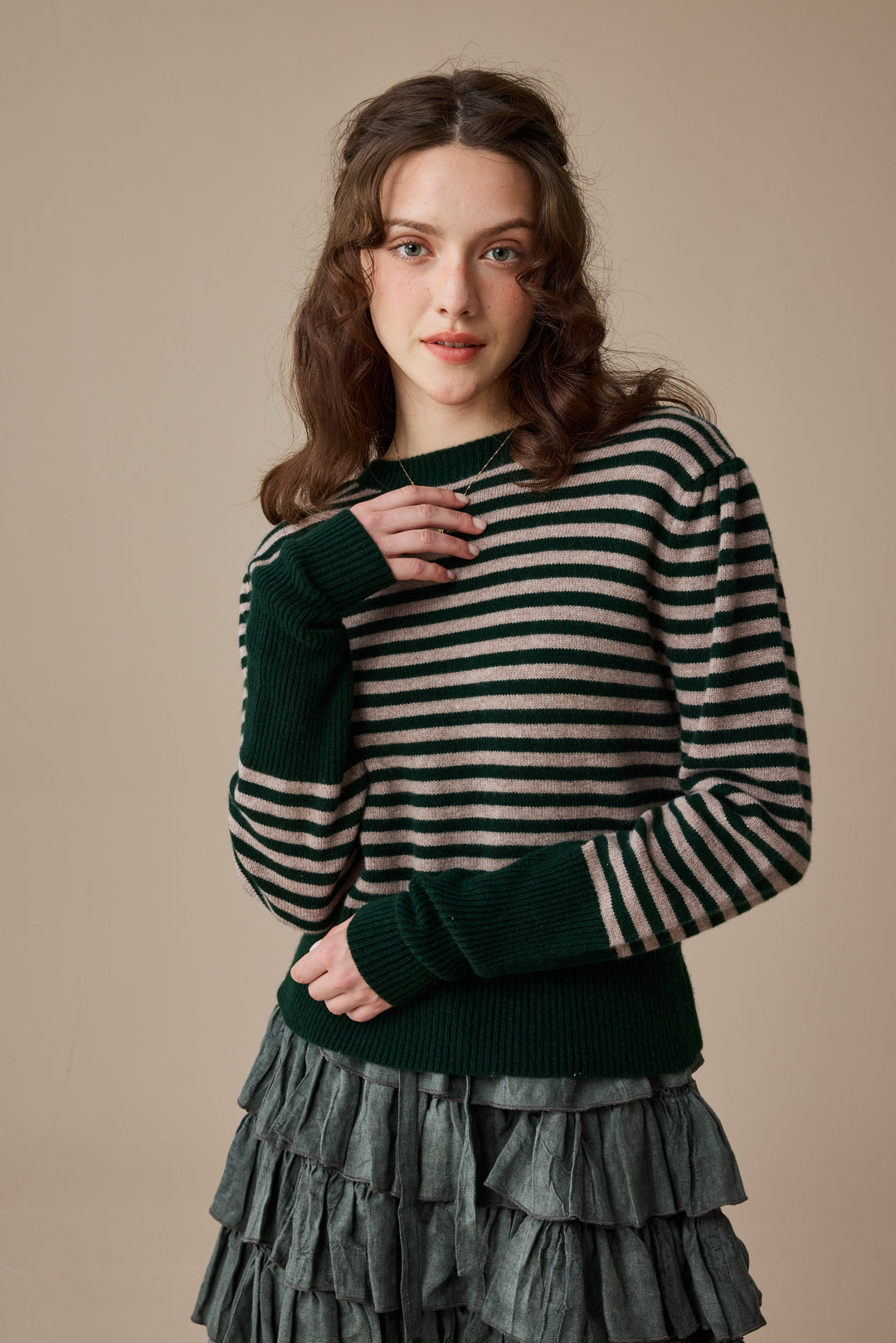 Oxford 13|100% wool classic striped pullover jumper