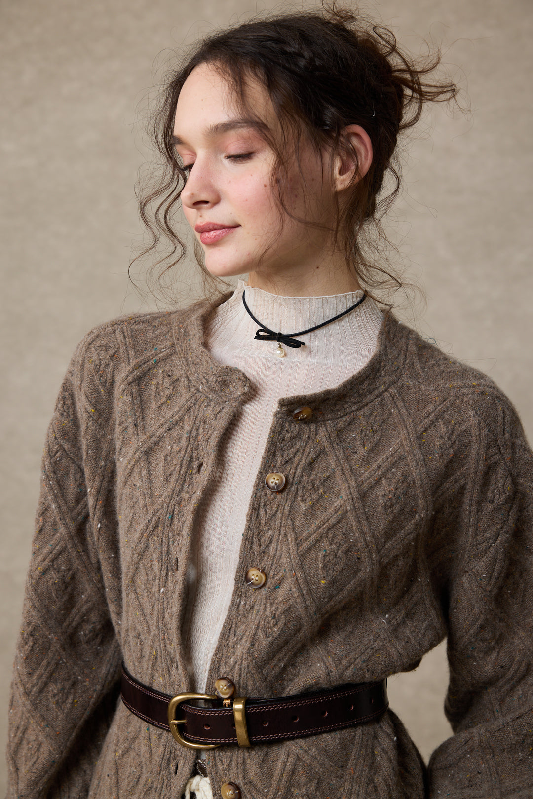Flurry 17 | 100% Wool Sculptured Knitwear Cardigan