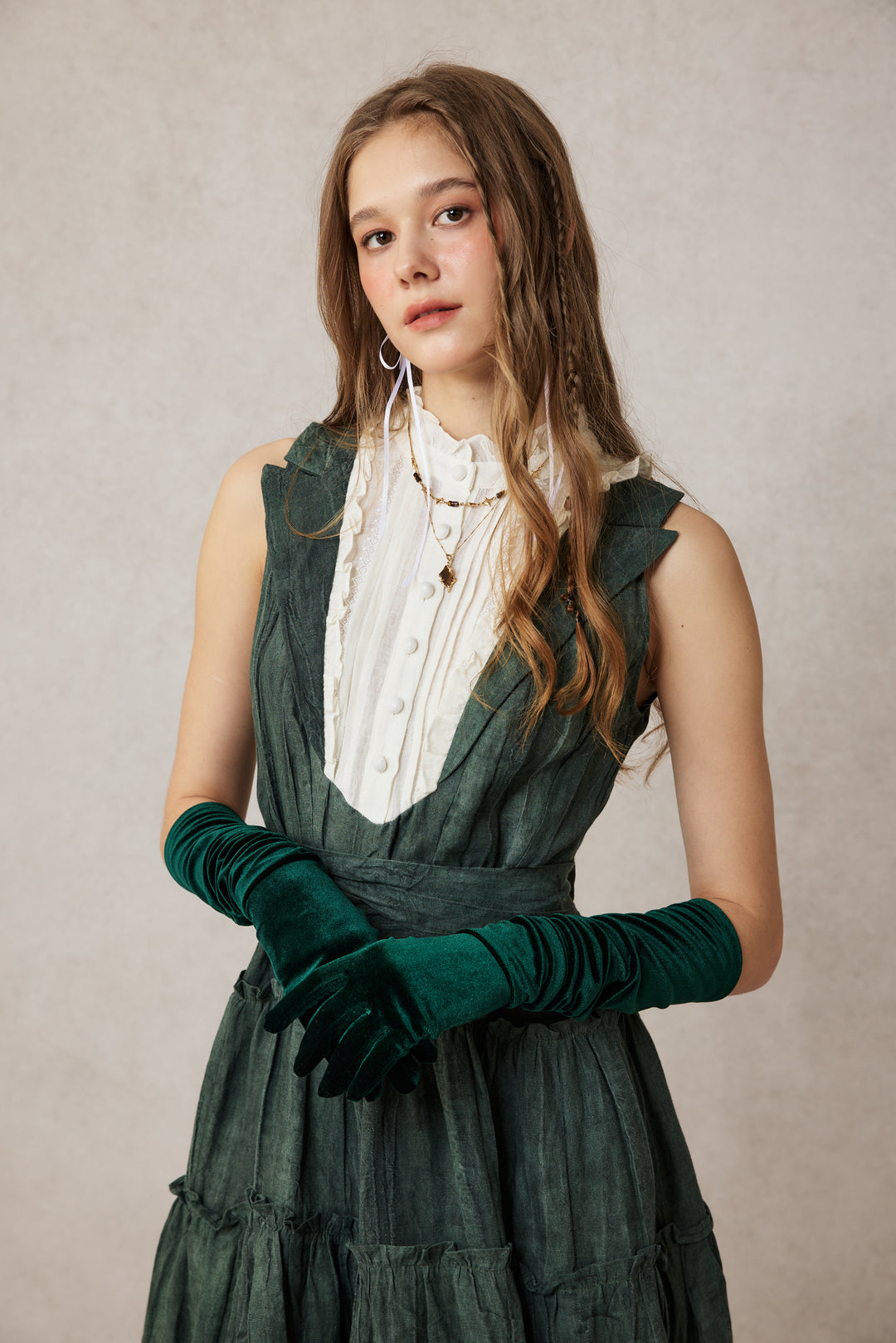 Úrsula 24 | Vintage linen Tiered Dress