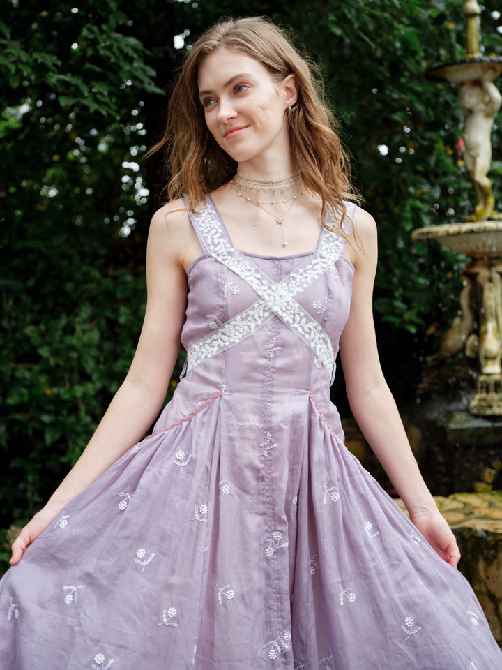 Juliet | Lace & Linen Dress Gown