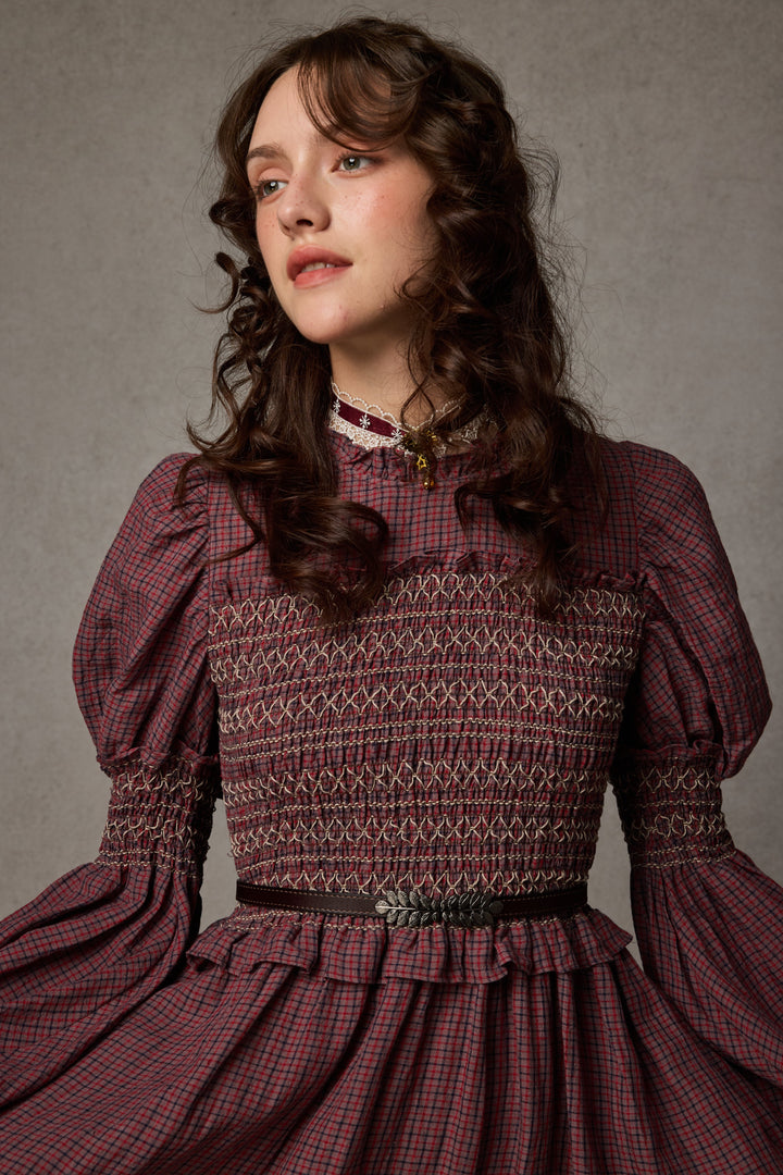 Jane 33 |Edward Smocking Linen Dress Chemise