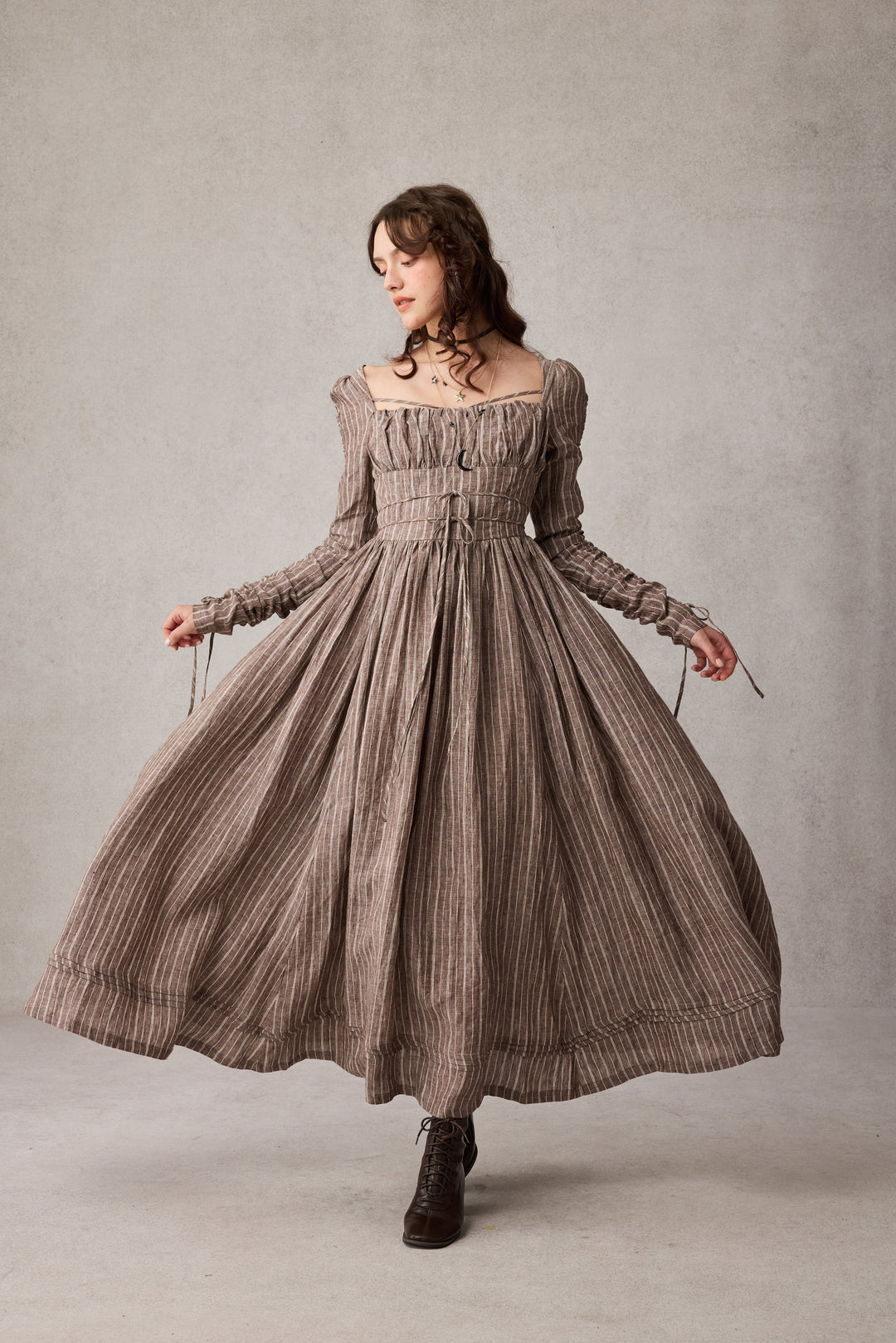 Monette 27 | Corset Linen Dress