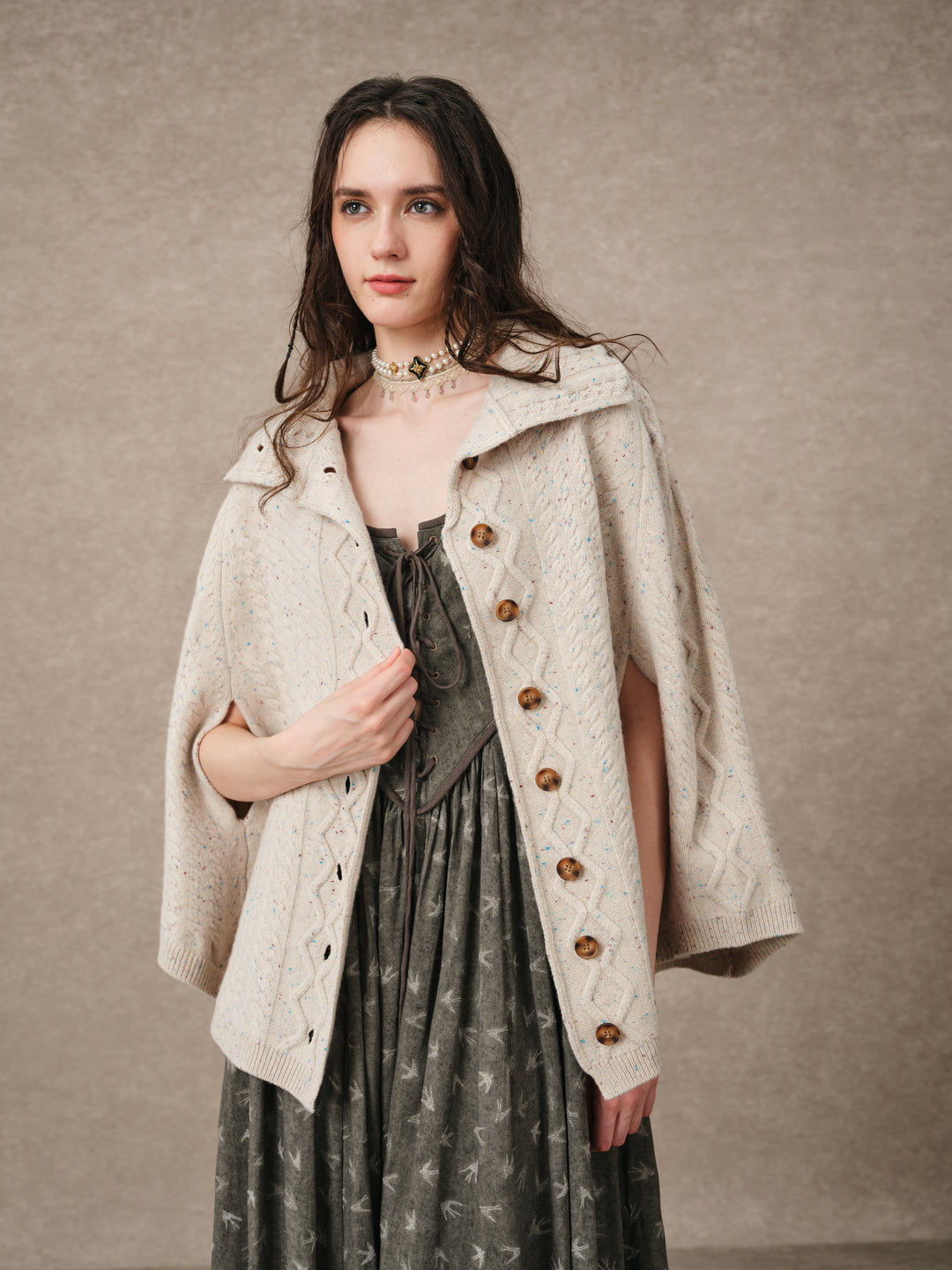 Fleece Cloud | Oversized 100% Wool Knit Poncho