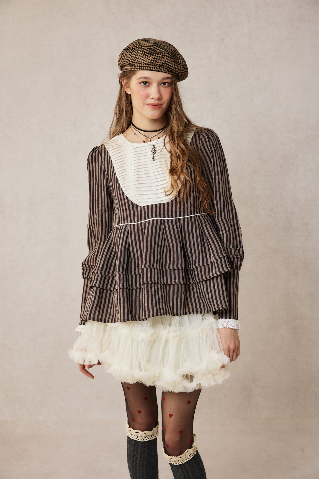 Lydia 18 | Linen Pintucked Puff Sleeve Blouse