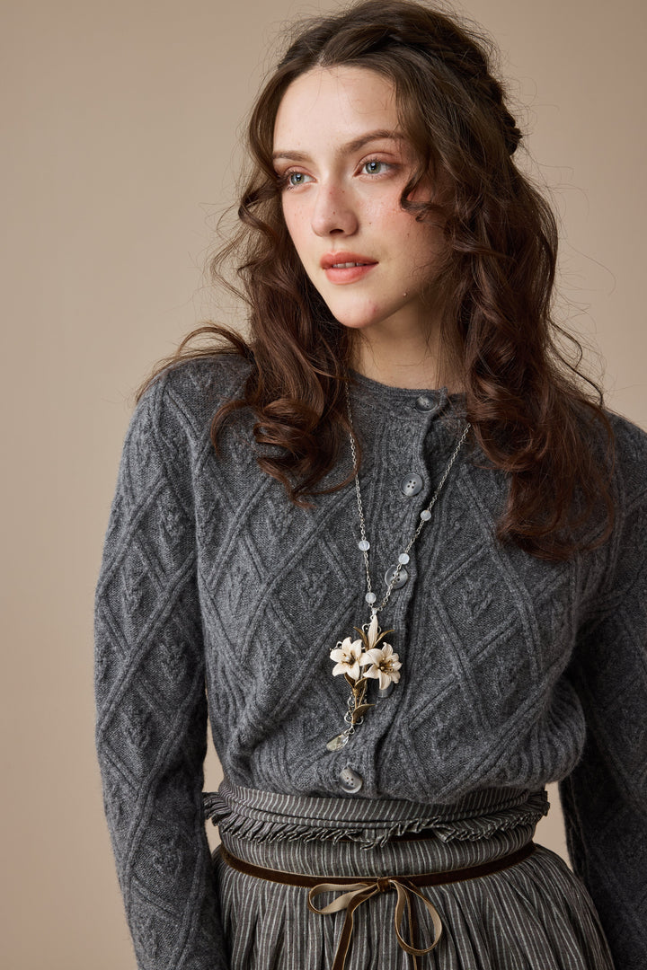 Flurry 17 | 100% Wool Sculptured Knitwear Cardigan