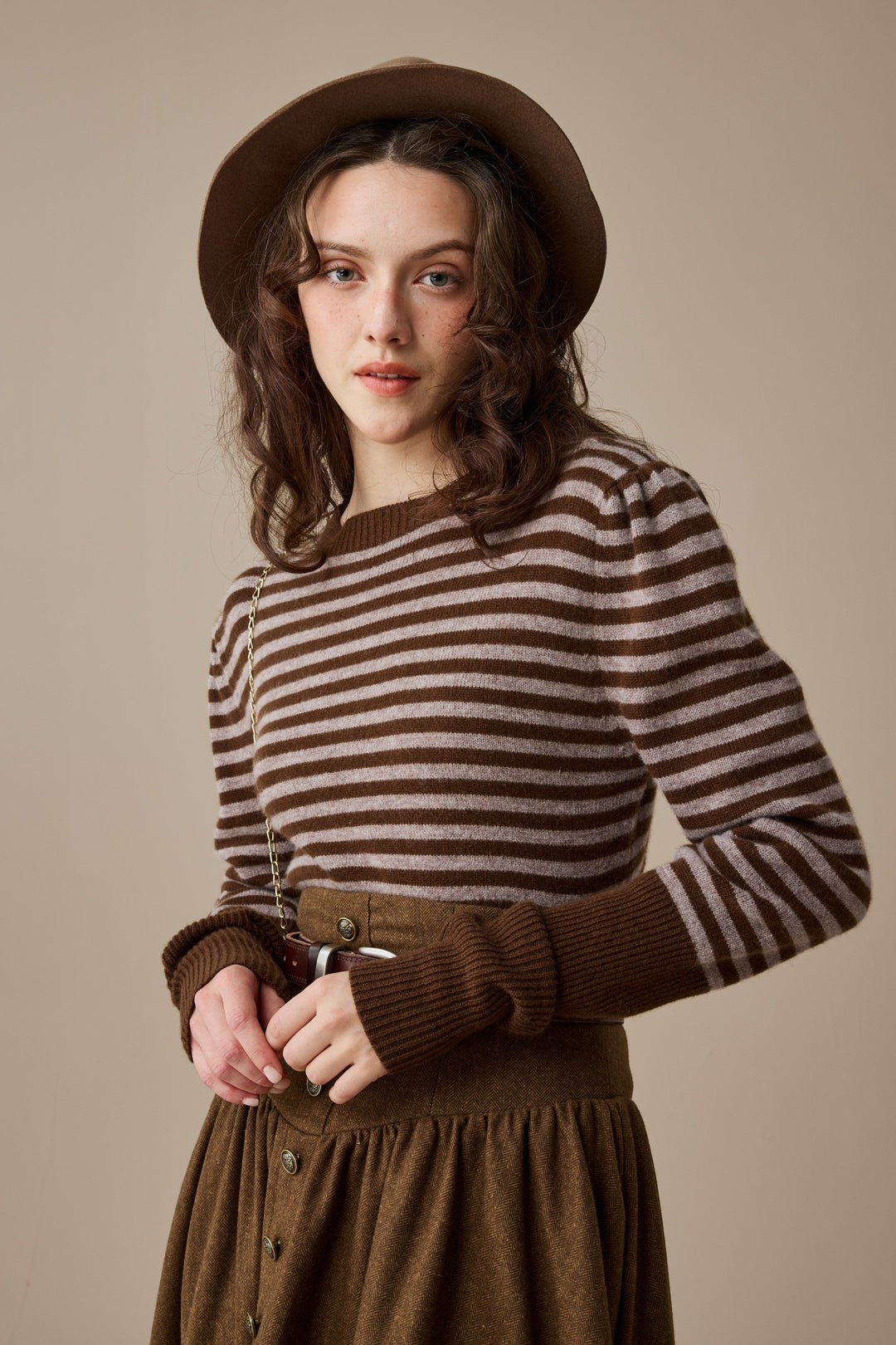 Oxford 13|100% wool classic striped pullover jumper