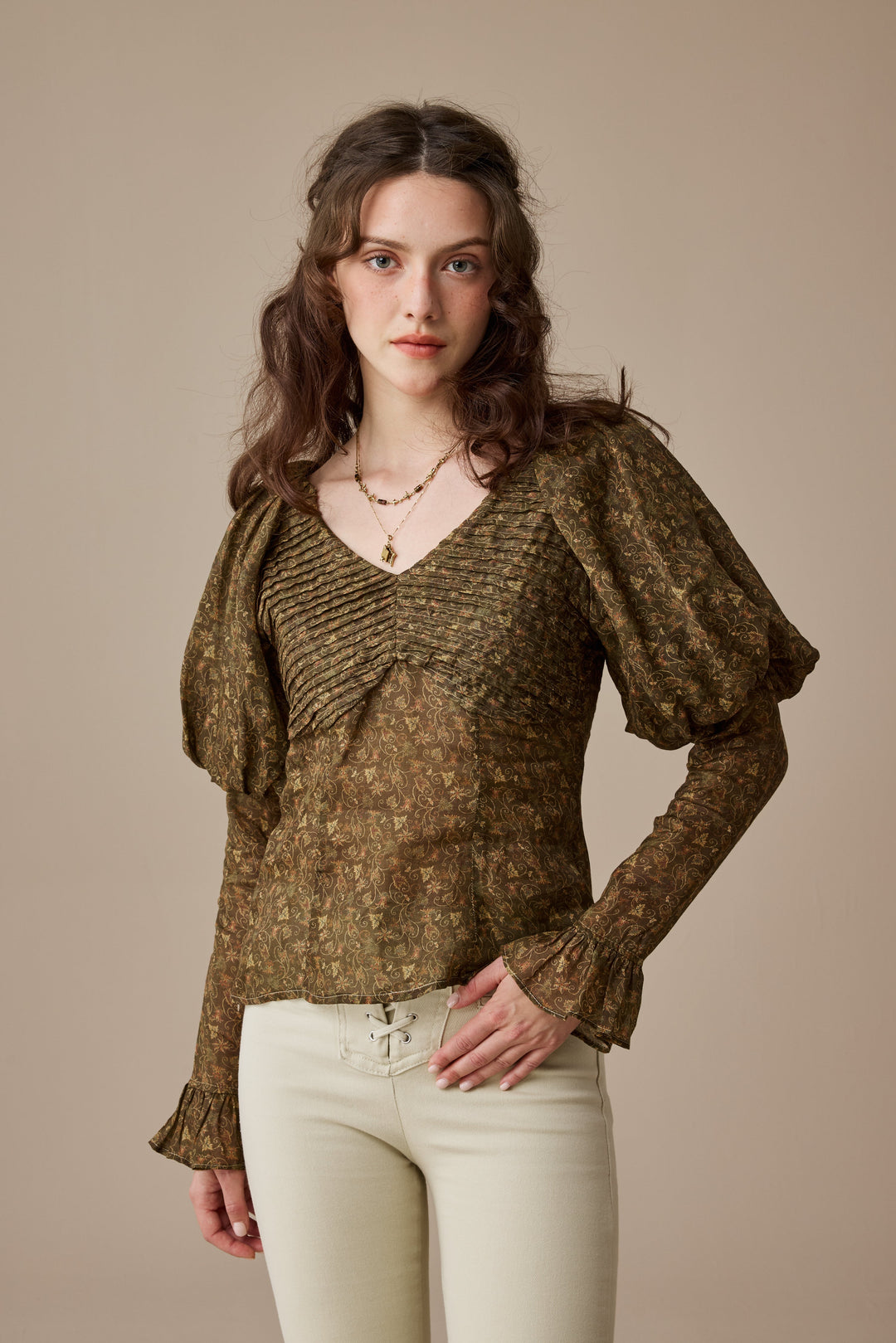 Sonia 33 |pintucked linen blouse