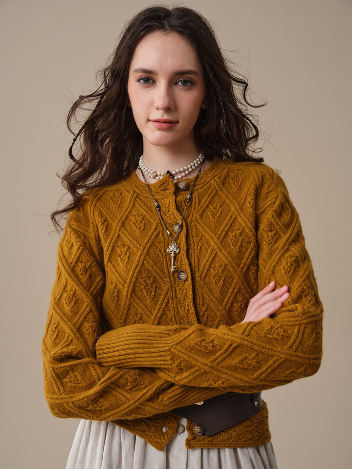 Flurry 17 | 100% Wool Sculptured Knitwear Cardigan