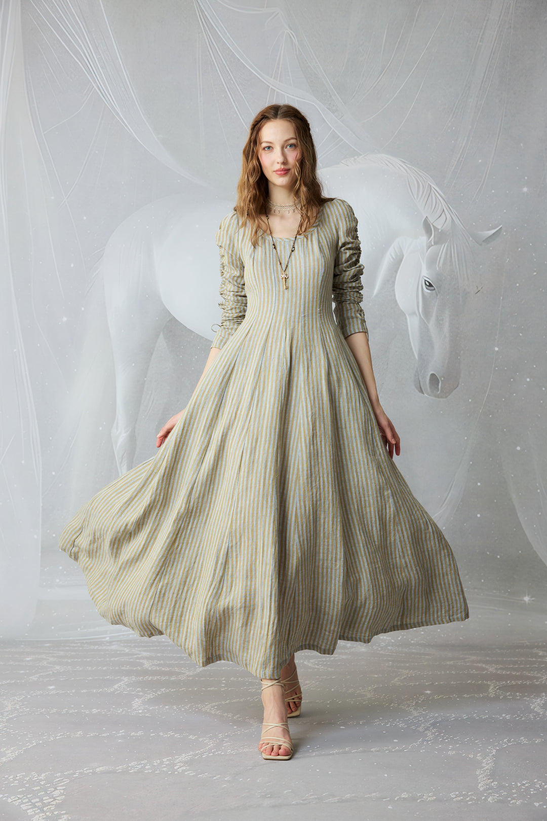 Crystal 17 | Victorian maxi linen dress