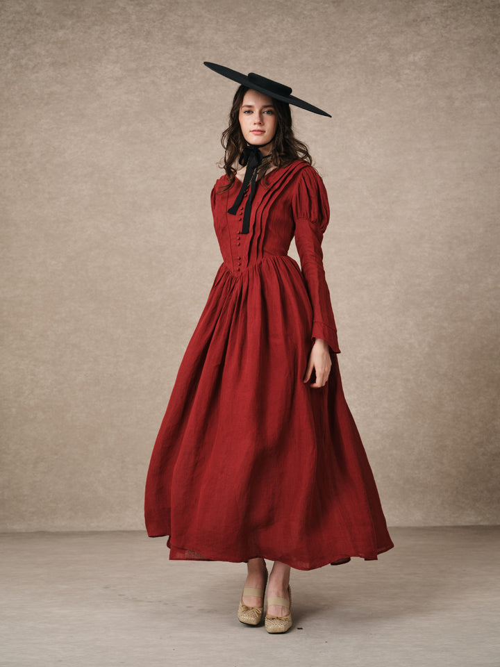 Madder 05 | Tailored Linen Corset Dress