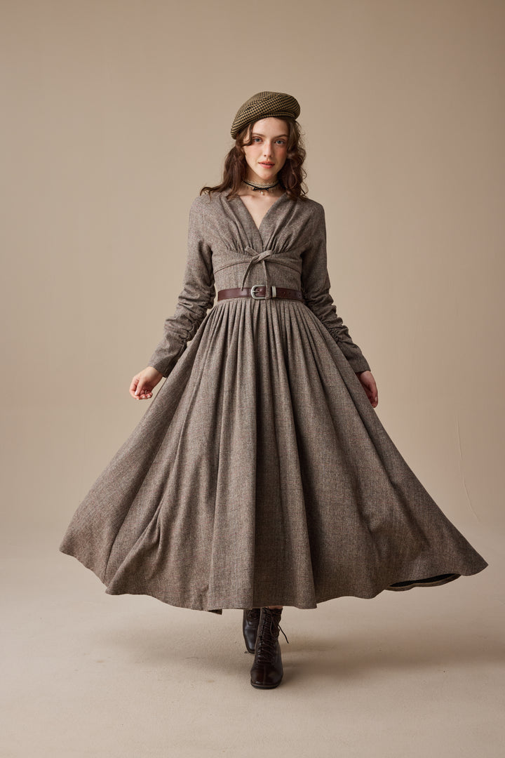 Bette 24 |Gingham 100% Wool Dress