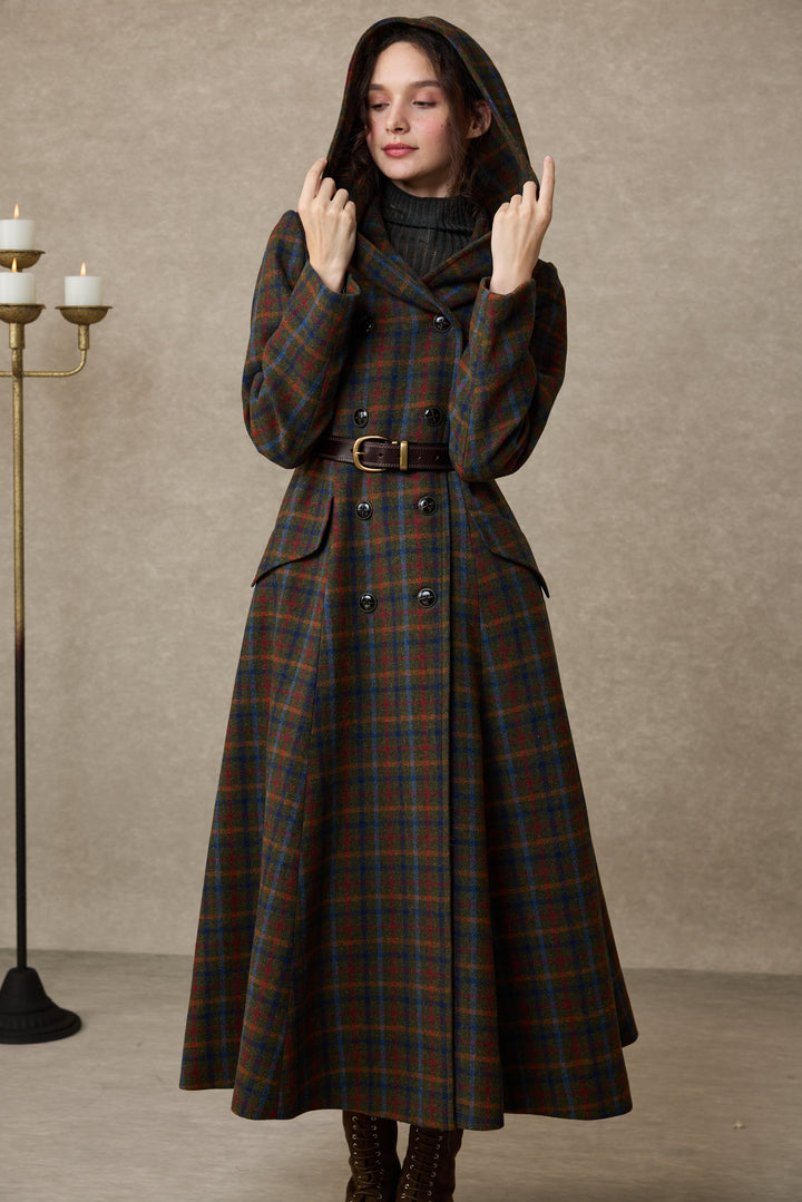 Trista 24 | 100% twill wool hooded coat