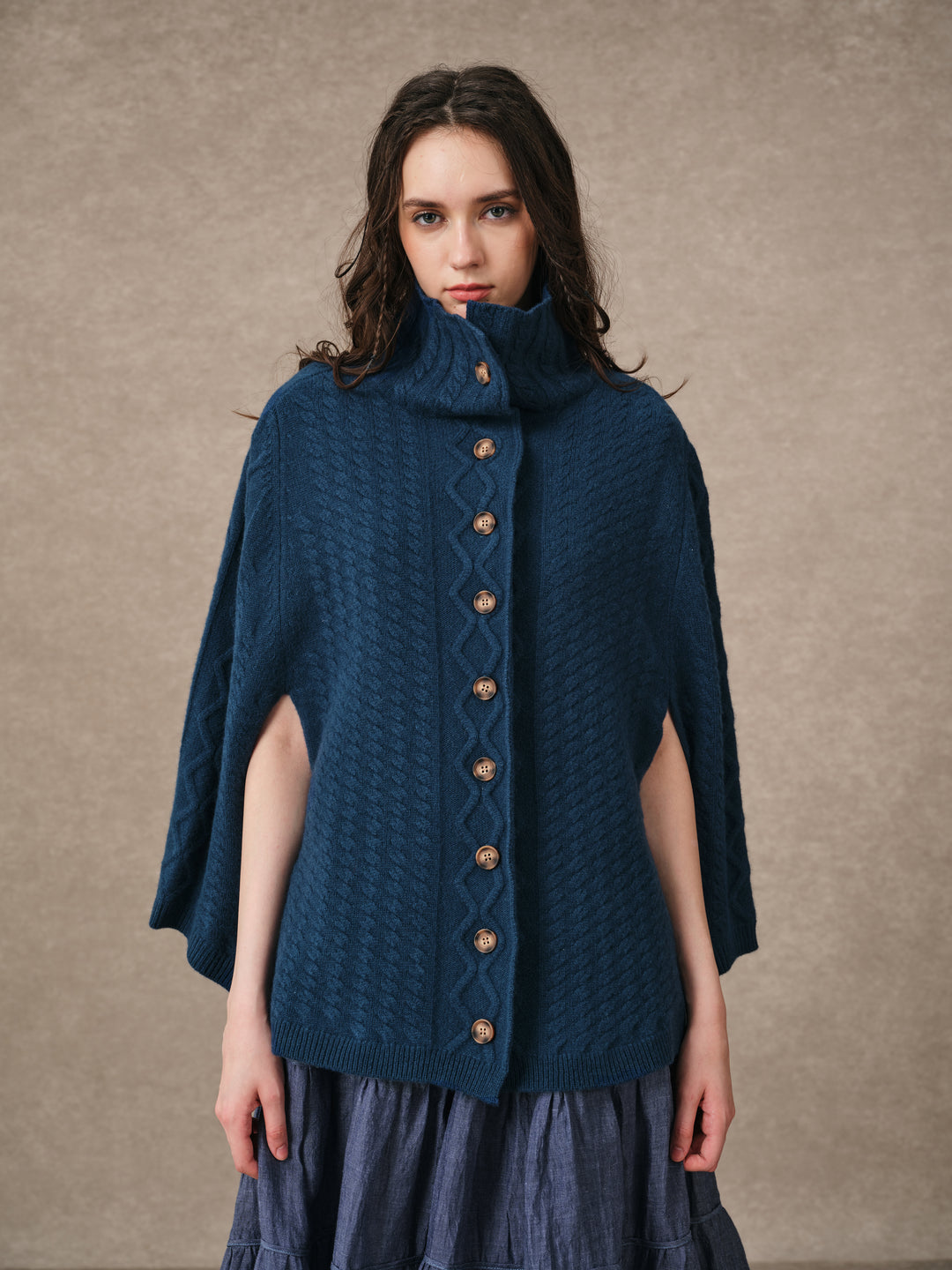 Fleece Cloud | Oversized 100% Wool Knit Poncho
